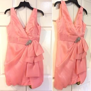 NWT-Max & Cleo Formal Chiffon Overlay Dress-Sz 4&6